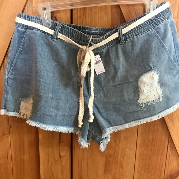 aerie denim shorts